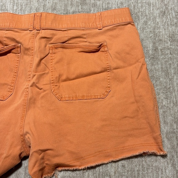 24W Democracy "Ab"solution orange cut off shorts plus size - Picture 4 of 6